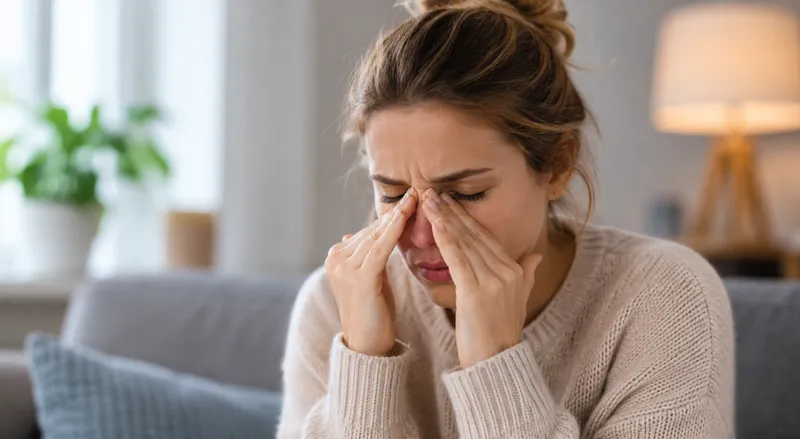 Patient with sinus pain and facial pressure