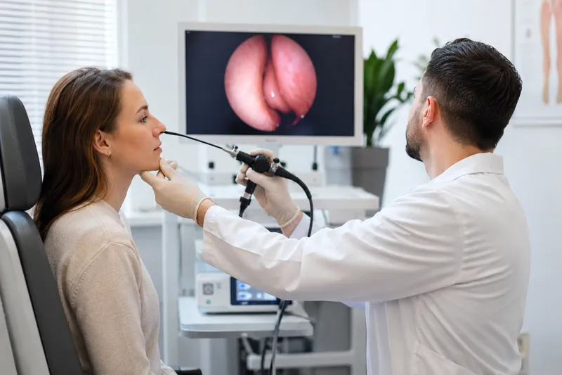 ENT specialist consultation before sinus surgery