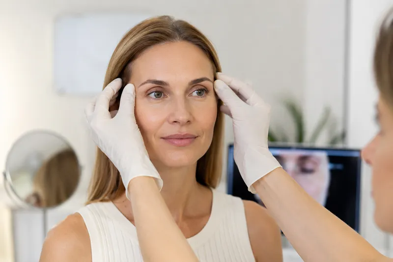 Private upper blepharoplasty consultation