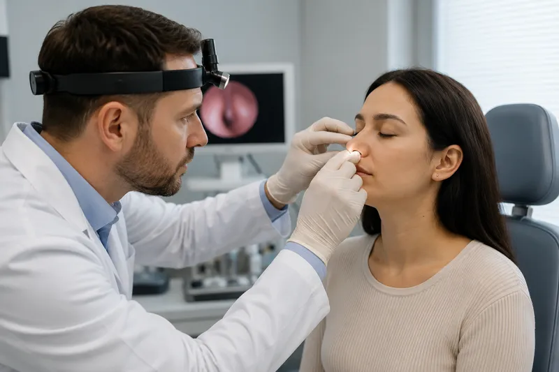 ENT examination before septoplasty