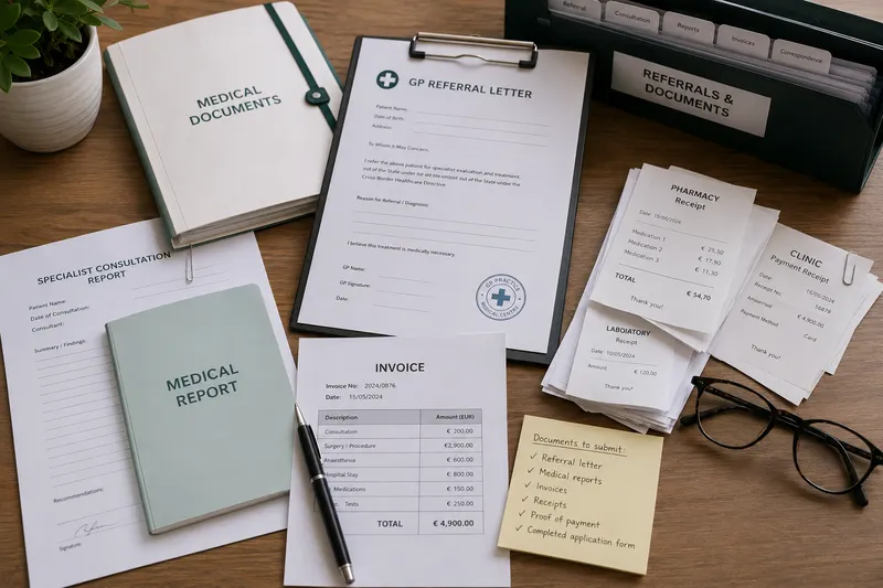 Preparing healthcare documents before travelling abroad