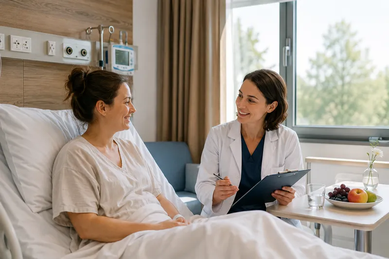 Patient recovering after bariatric surgery in Poland